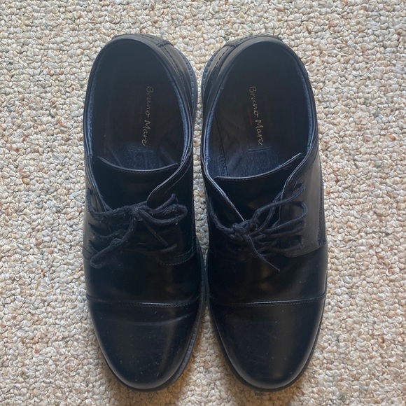 Bruno Marc Men's Black Leather Lined Dressed Oxford Shoes Classic Lace Up Formal - Picture 2 of 7